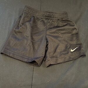 Nike Black Mesh Shorts with White Swoosh